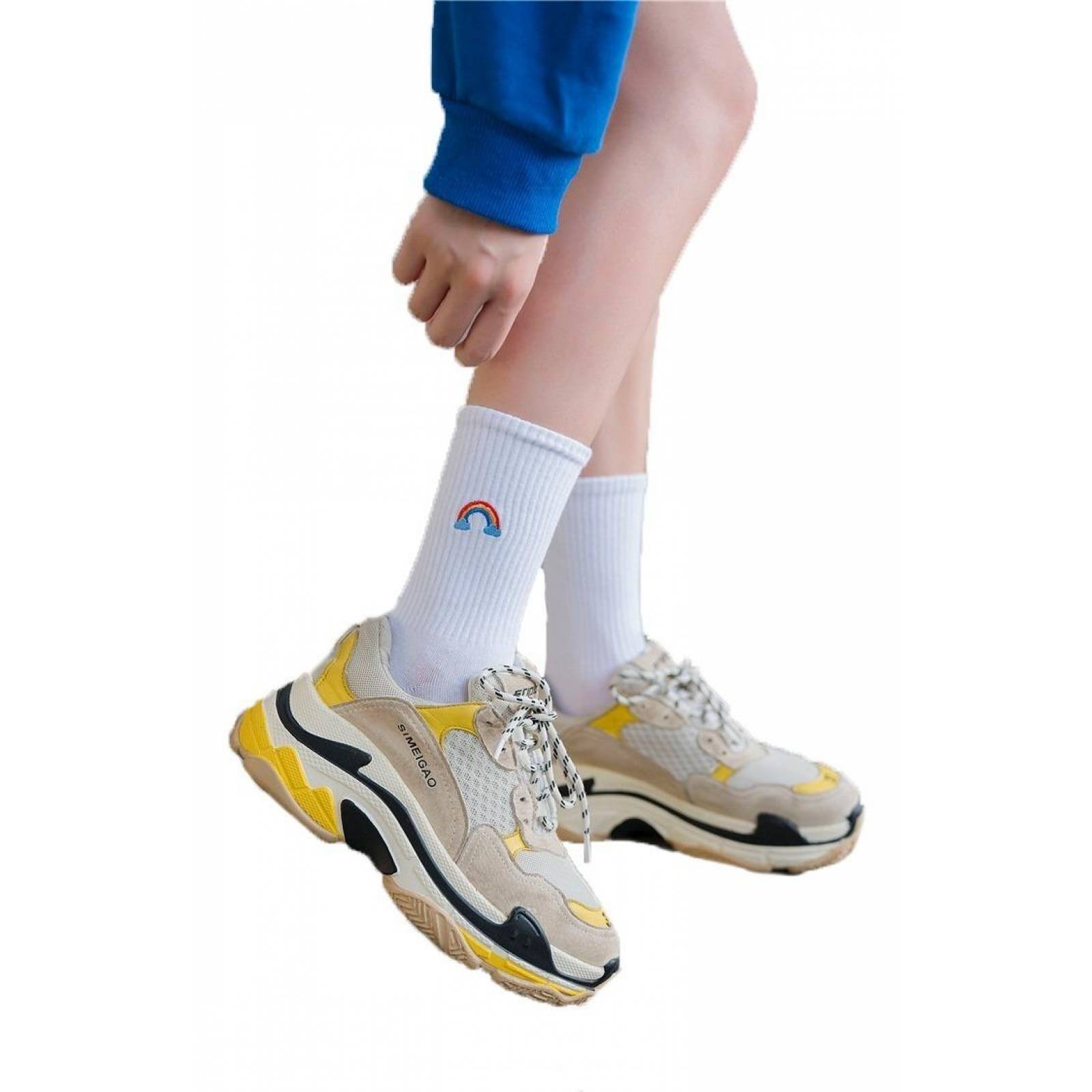 Calcetas Calcetines Bordado Clima Hombre Mujer Unisex A-062 