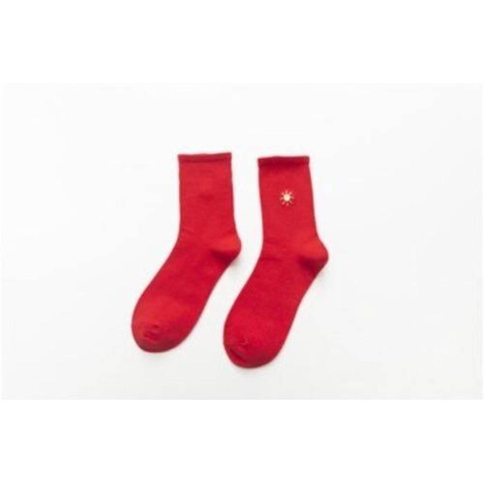 Calcetas Calcetines Bordado Clima Hombre Mujer Unisex A-062 