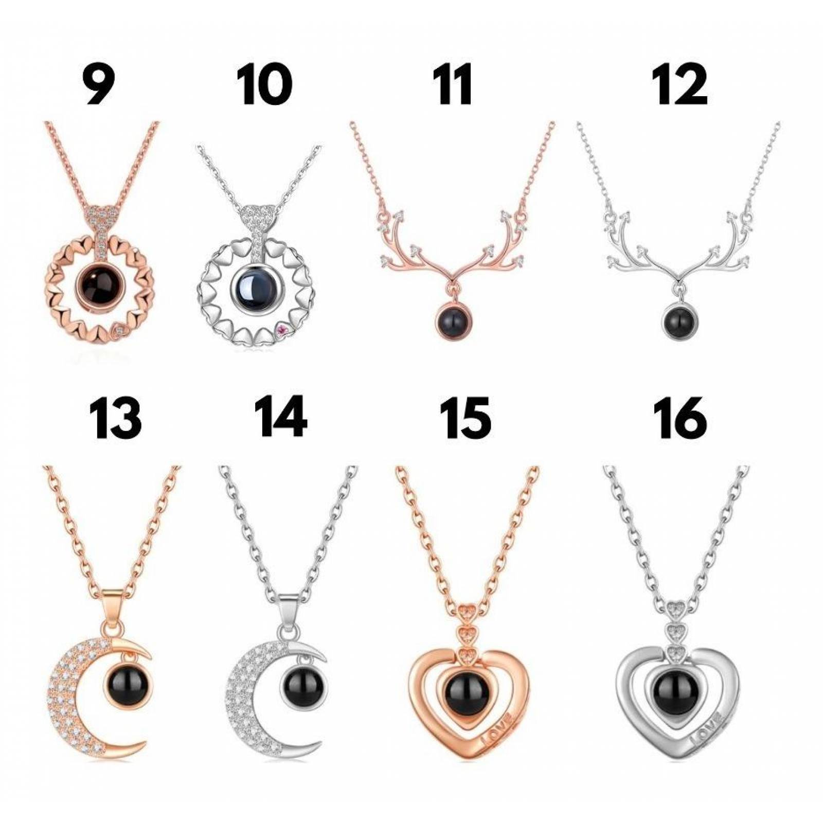 Collar Romantico Proyeccion Te Amo 100 Idiomas Mpb-280 MODELO 11