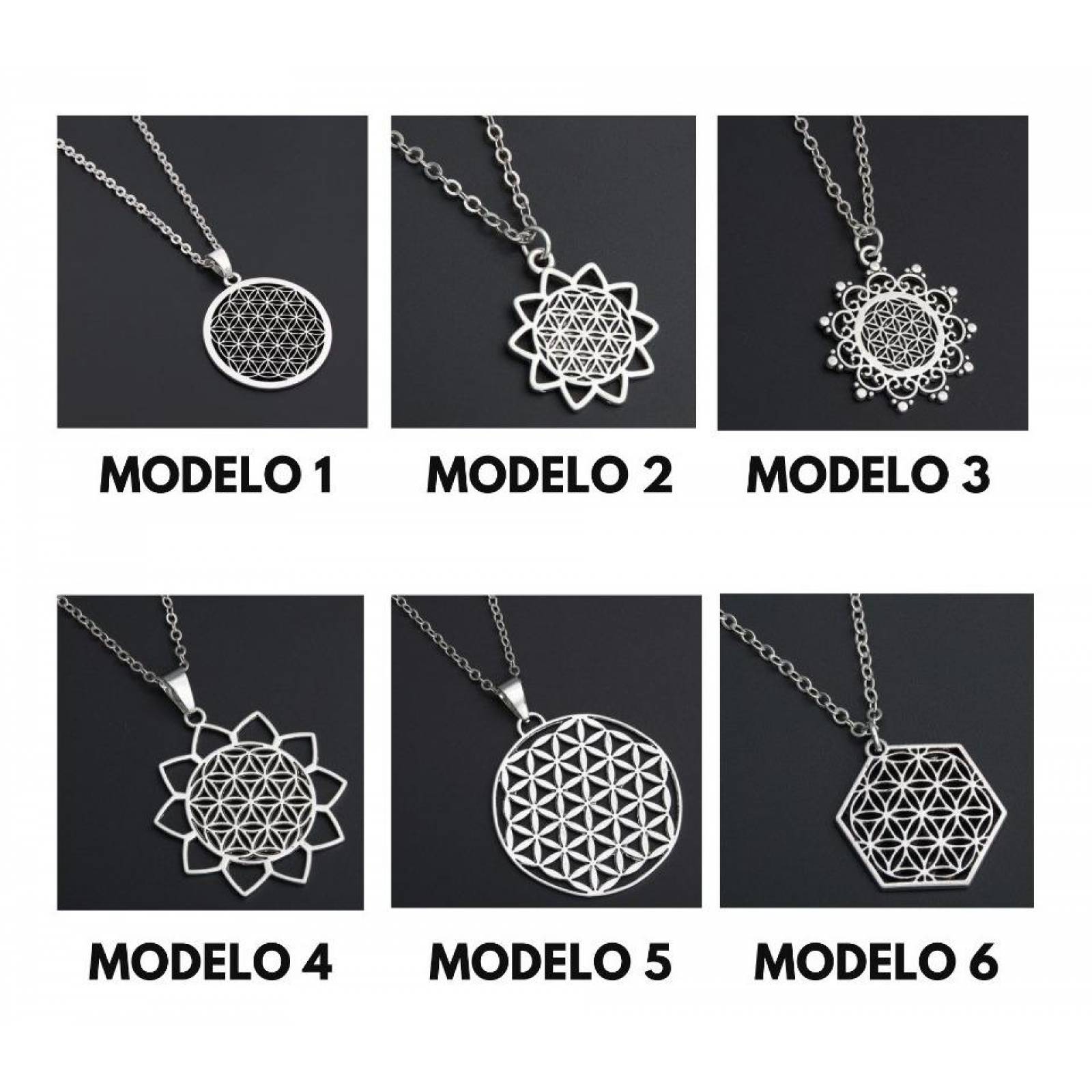 Collar Con Dije De Geometría Sagrada J-031 MODELO 5
