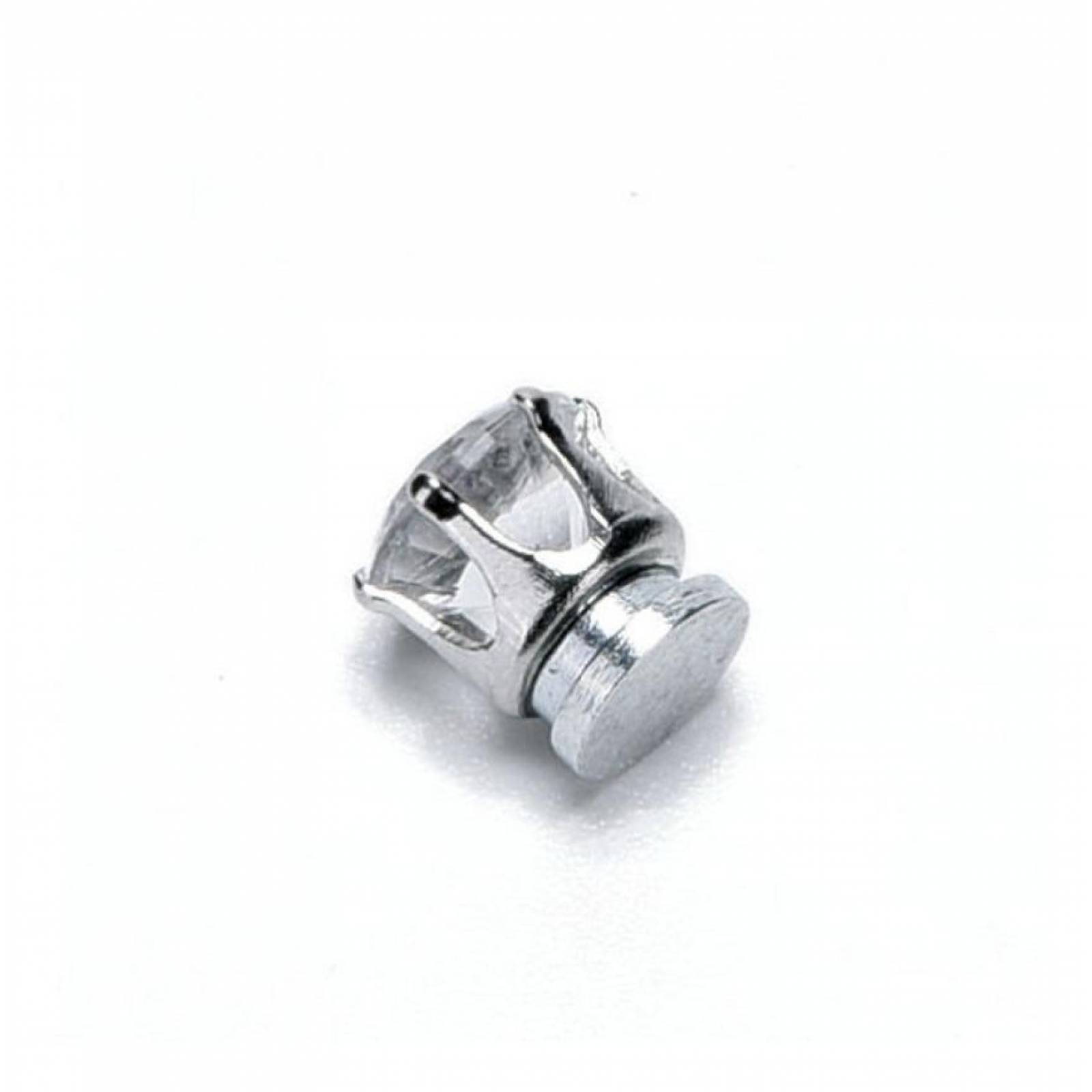 Aretes Magnéticos De Diamante Imán Unisex A-096 Blanco