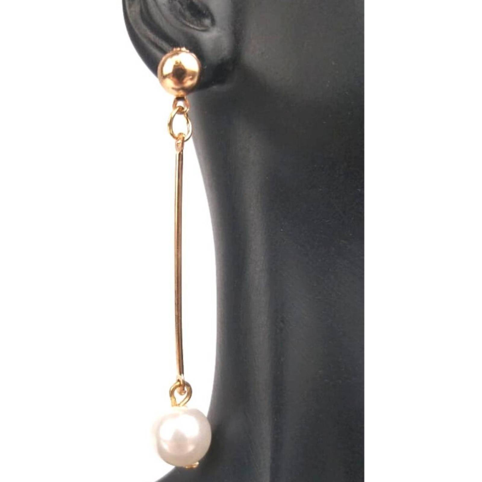 Elegantes Aretes Largos Perla Mpb-250 