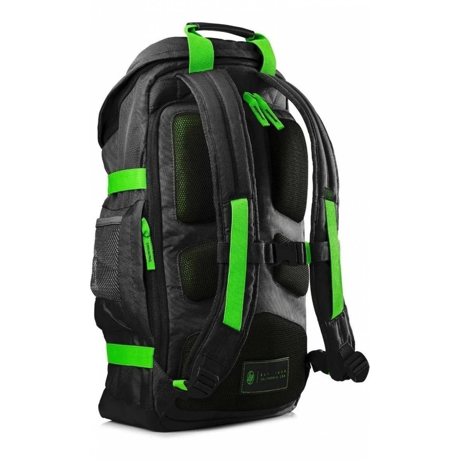 Mochila Para Laptop Hp Odyssey 15.6 Gamer/school T5p98aa Negro/Verde