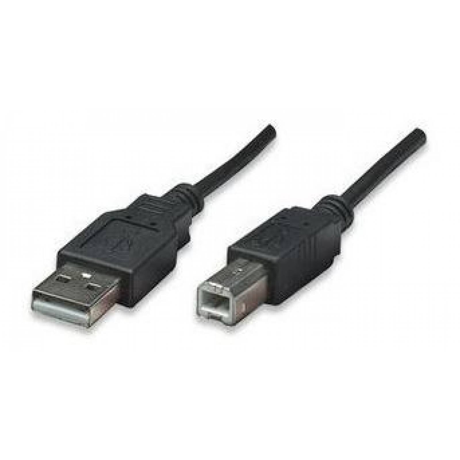 Cable Usb V2.0 Manhattan A-b 5.0m, Negro 337779 
