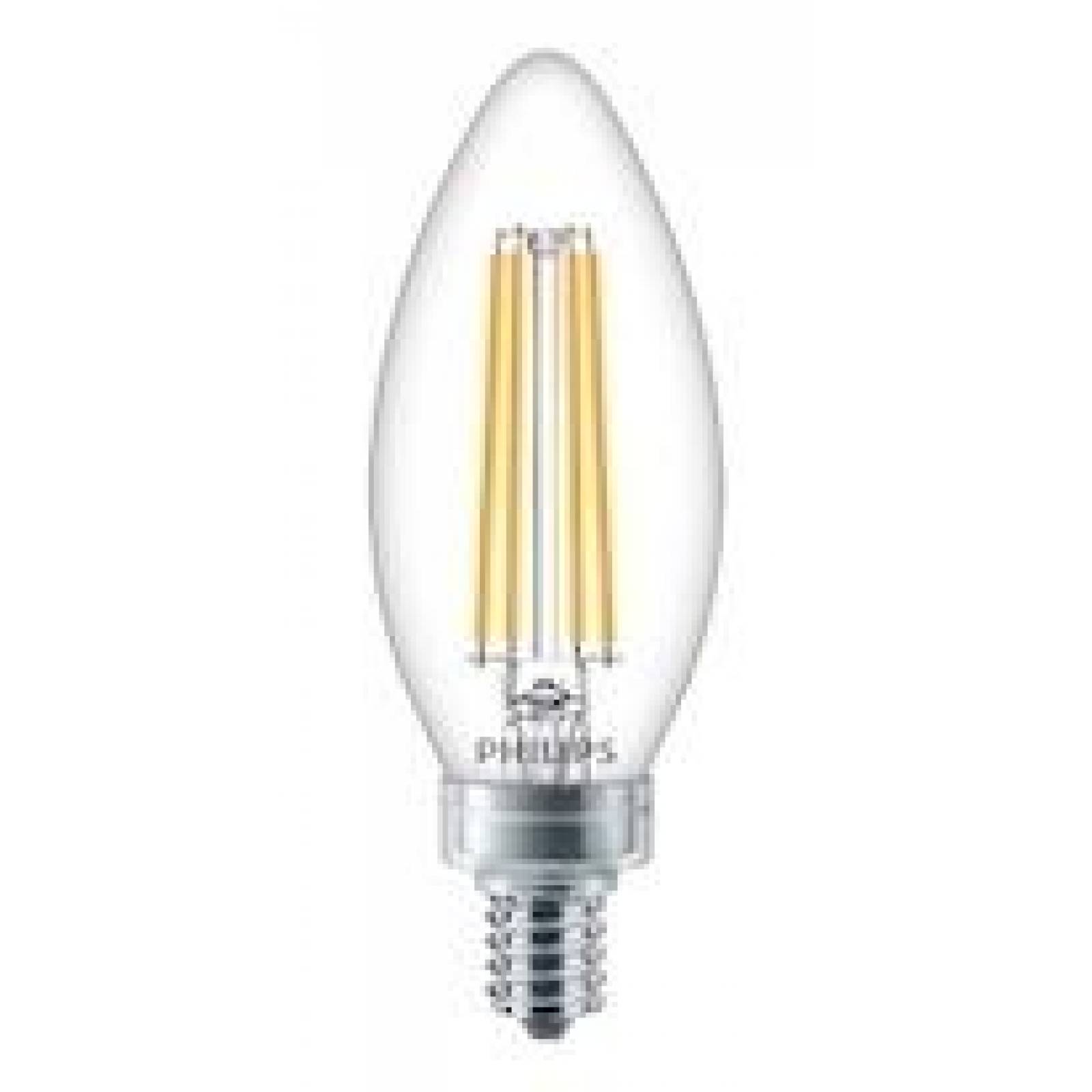 Foco Vela Led E12 4.5w 500 Lúmenes Luz Blanca Cálida 
