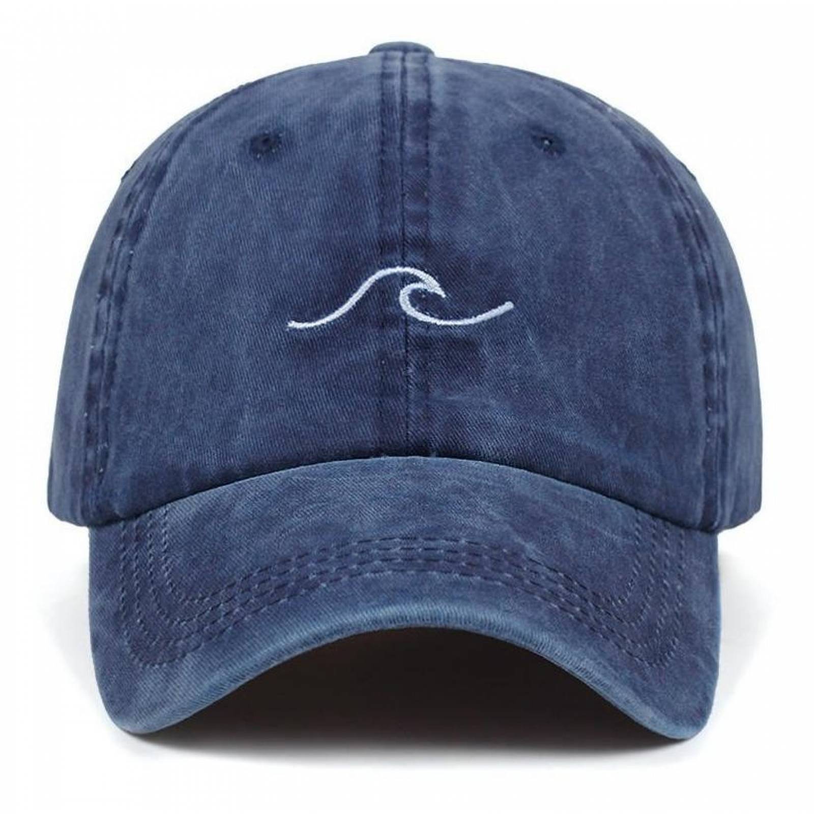 Gorra Deslavada Bordado De Ola Unisex A-037 