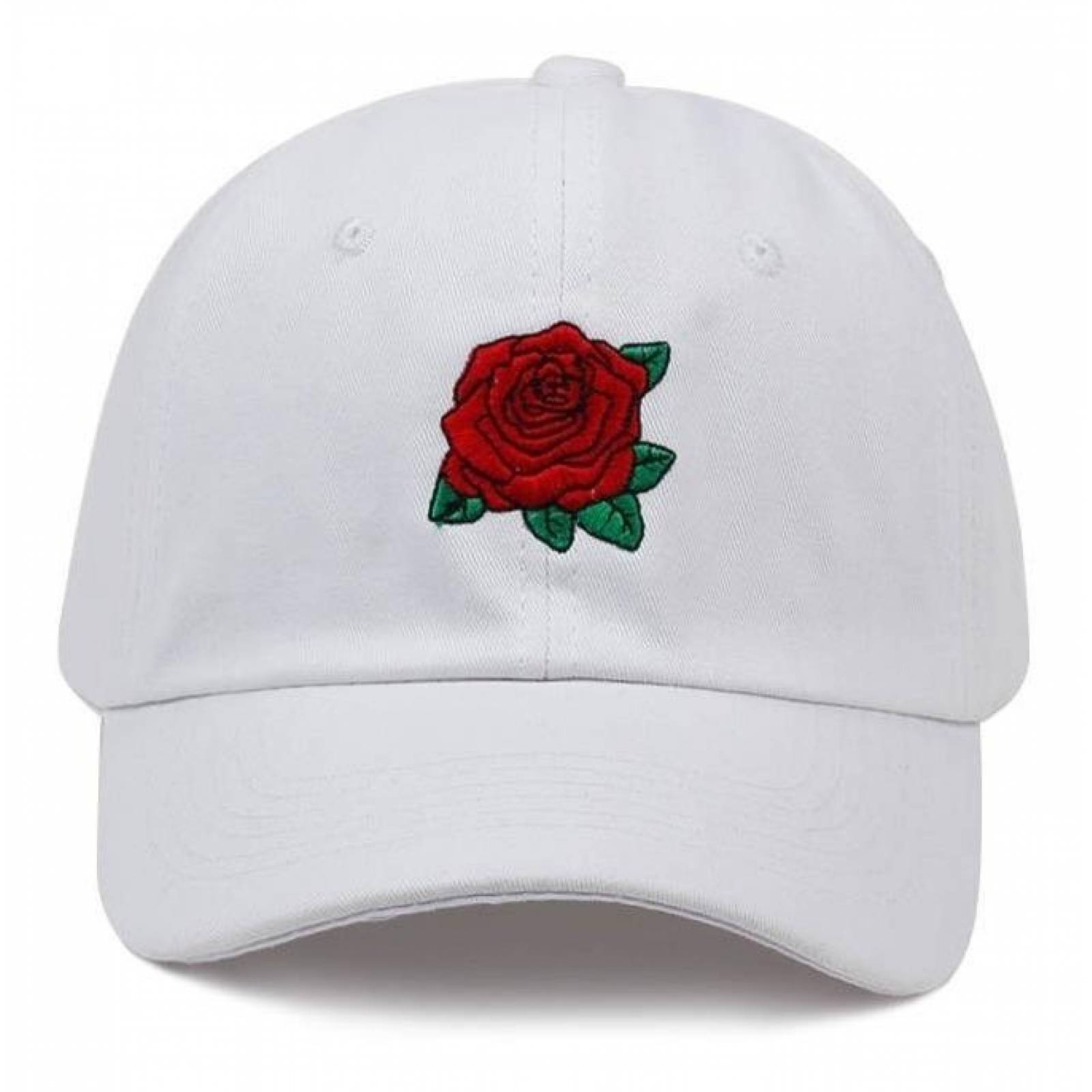 Gorra Bordado Flor Rosa Unisex Varios Colores A-047