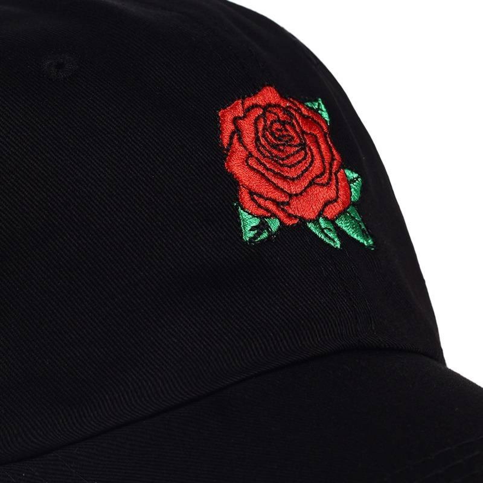 Gorra Bordado Flor Rosa Unisex Varios Colores A-047