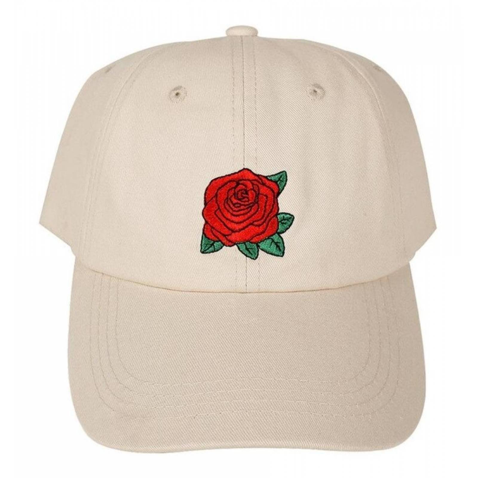 Gorra Bordado Flor Rosa Unisex Varios Colores A-047