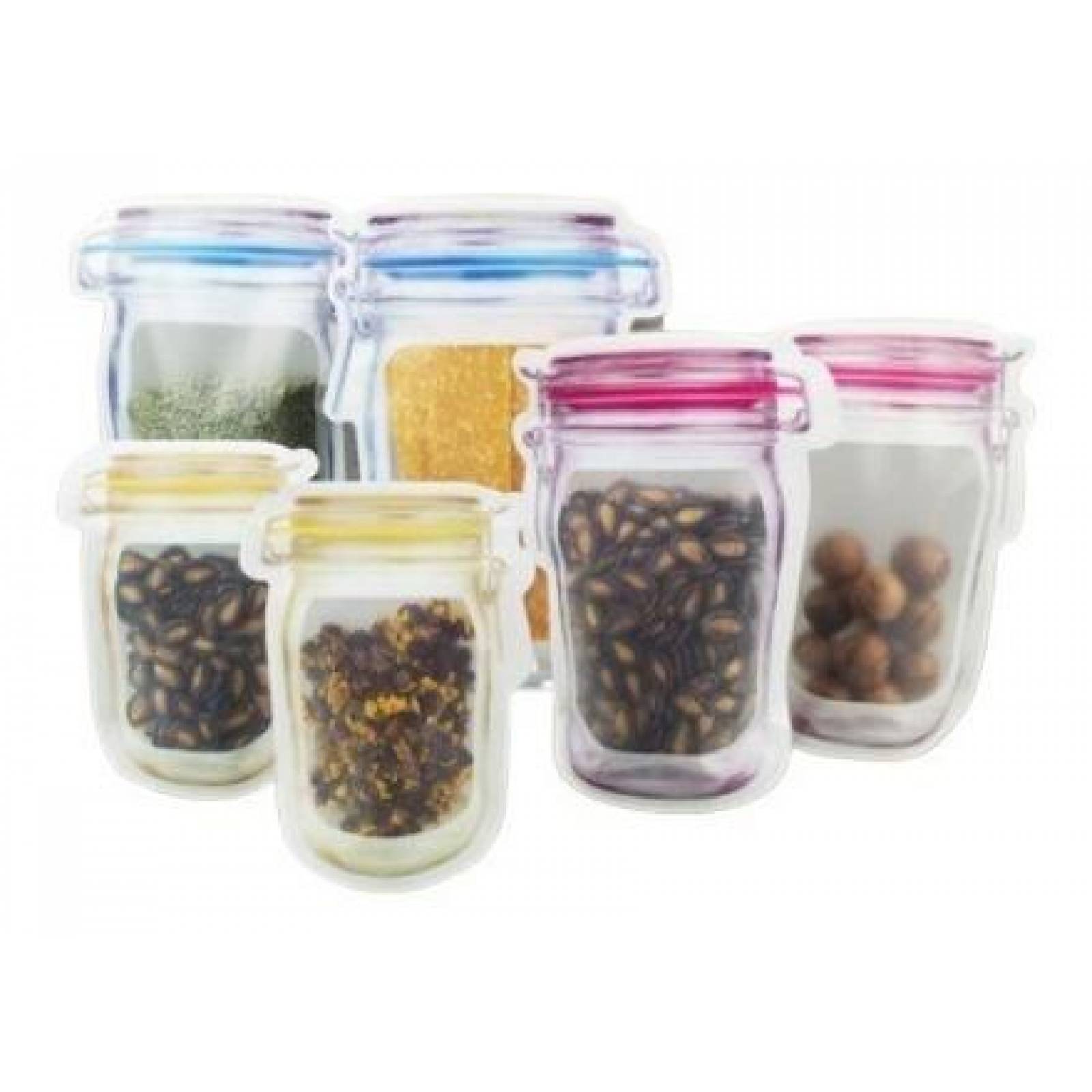 Bolsa De Plástico Sellable Reutilizable Almacenamiento V-090 AMARILLO