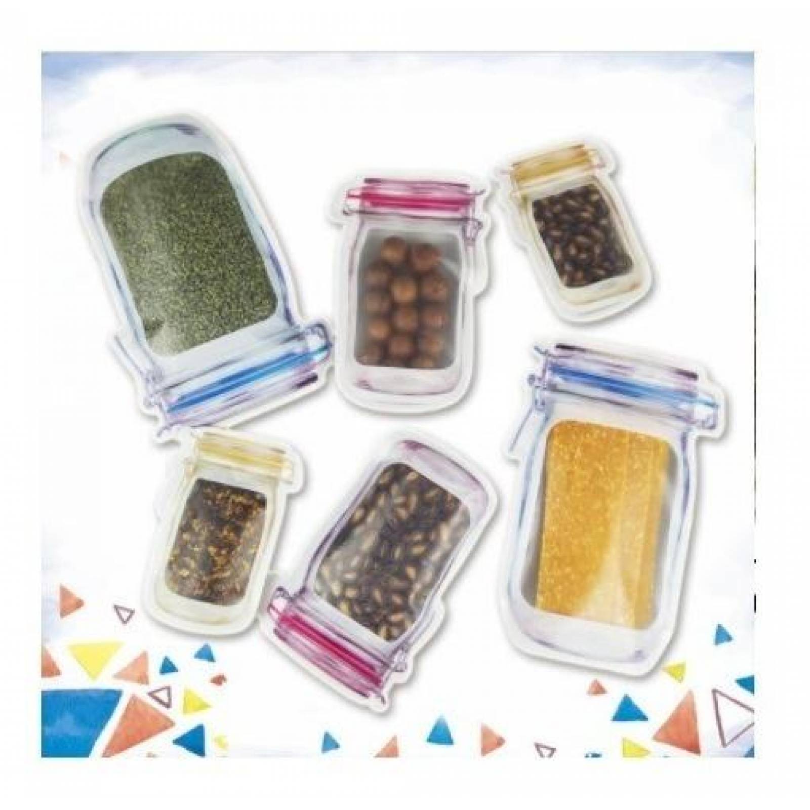 Bolsa De Plástico Sellable Reutilizable Almacenamiento V-090 AMARILLO