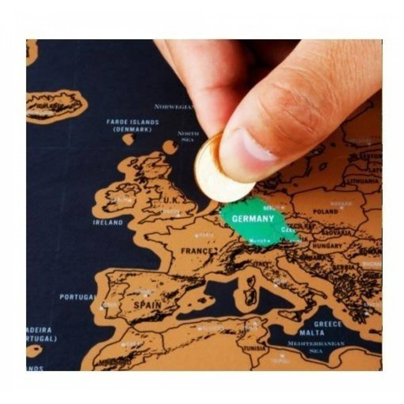 Mapa Del Mundo Rascable Poster Viajero Regalo Elegante V-098