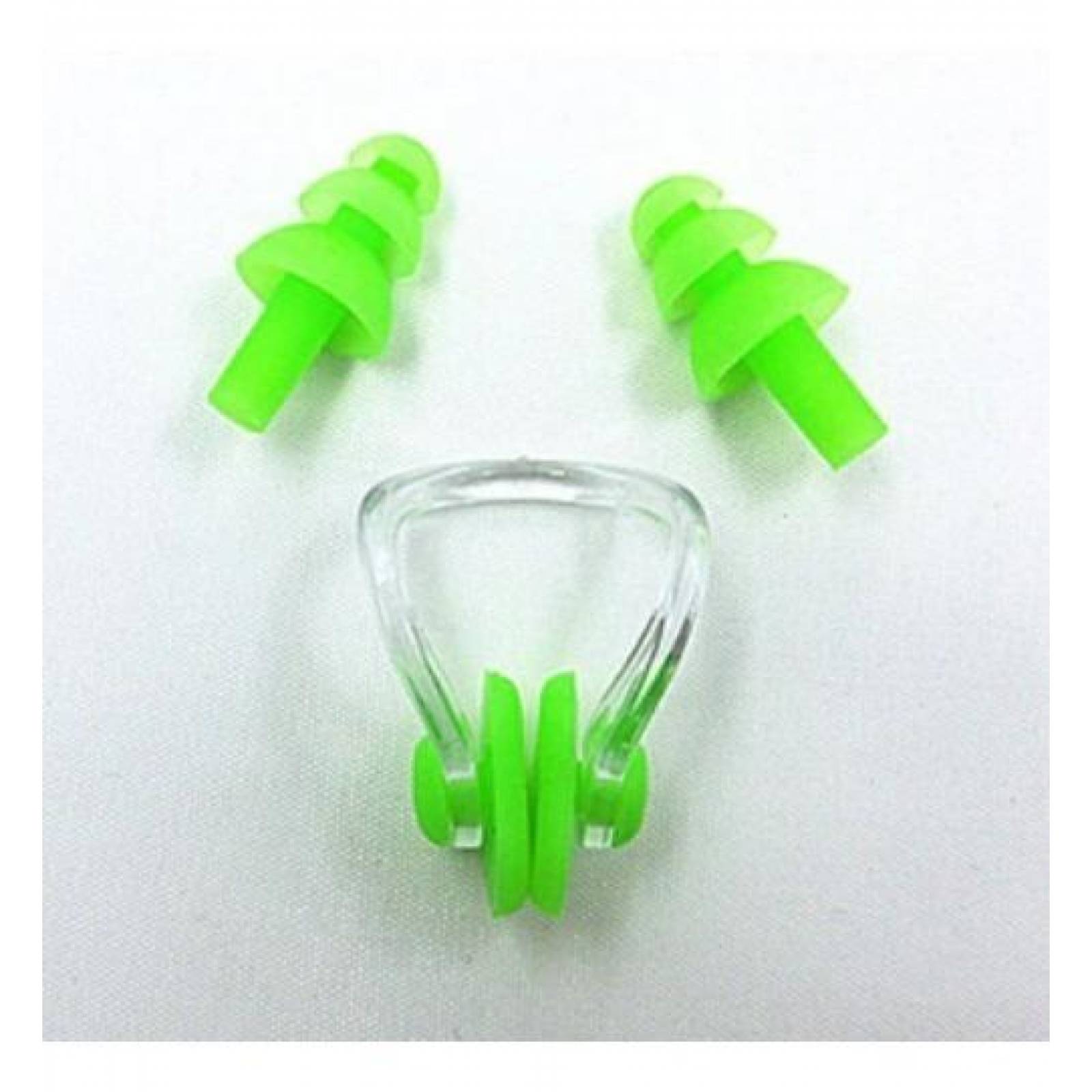 Set Natación Pinza Naríz Y Tapón Oídos En Estuche Mpb-458 VERDE