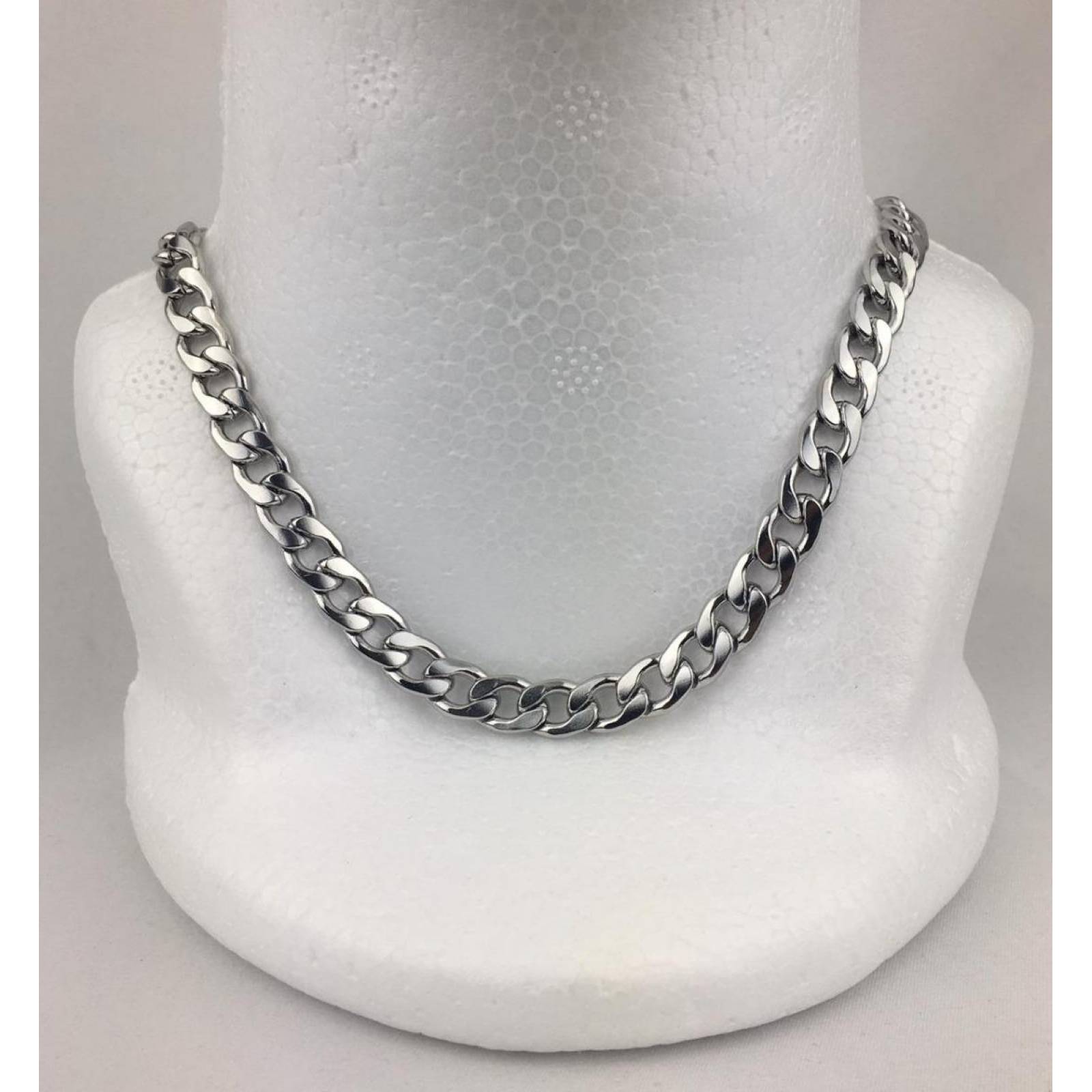 Cadena Tejido Cubano Acero Inoxidable Grosor 9.5mm Mpb-576 LARGO 50 cm GROSOR 9.5 mm 9.5 mm GROSOR / 50 cm LARGO