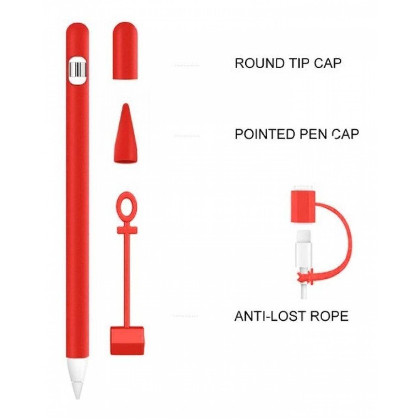 Protector De Silicon Para Stylus Ipencil A-105 ROJO