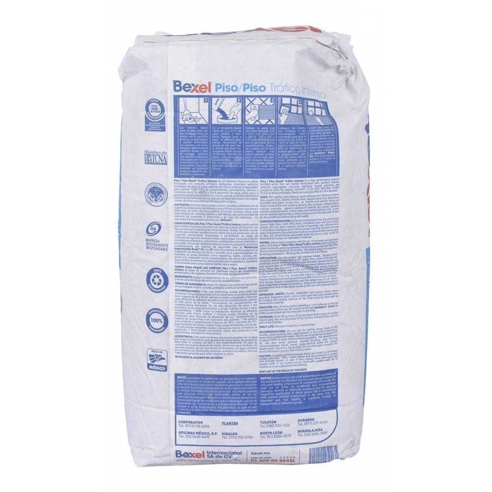 Adhesivo Piso/piso Blanco 10 Kg 