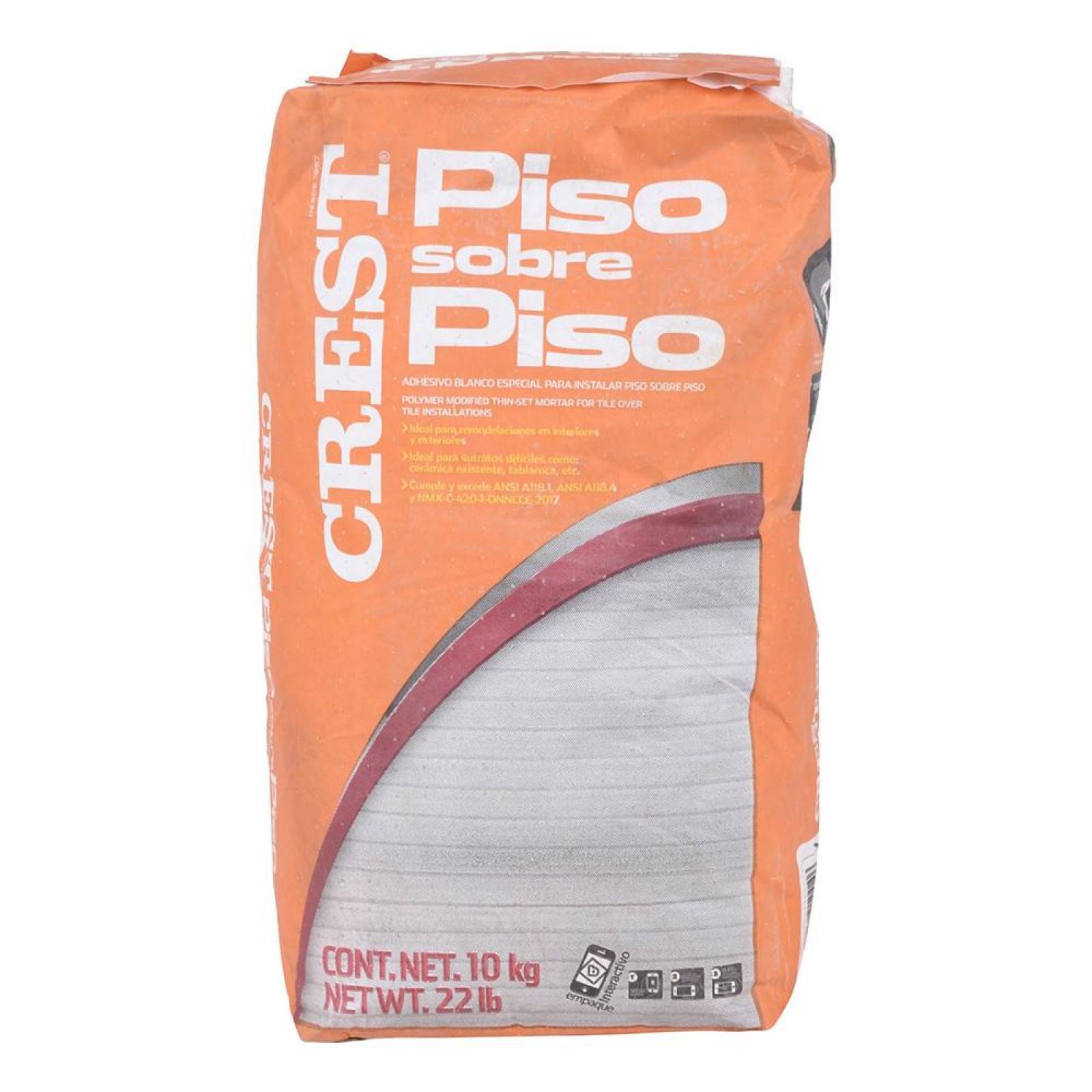 Adhesivo Piso Sobre Piso Blanco De 10 Kilogramos 