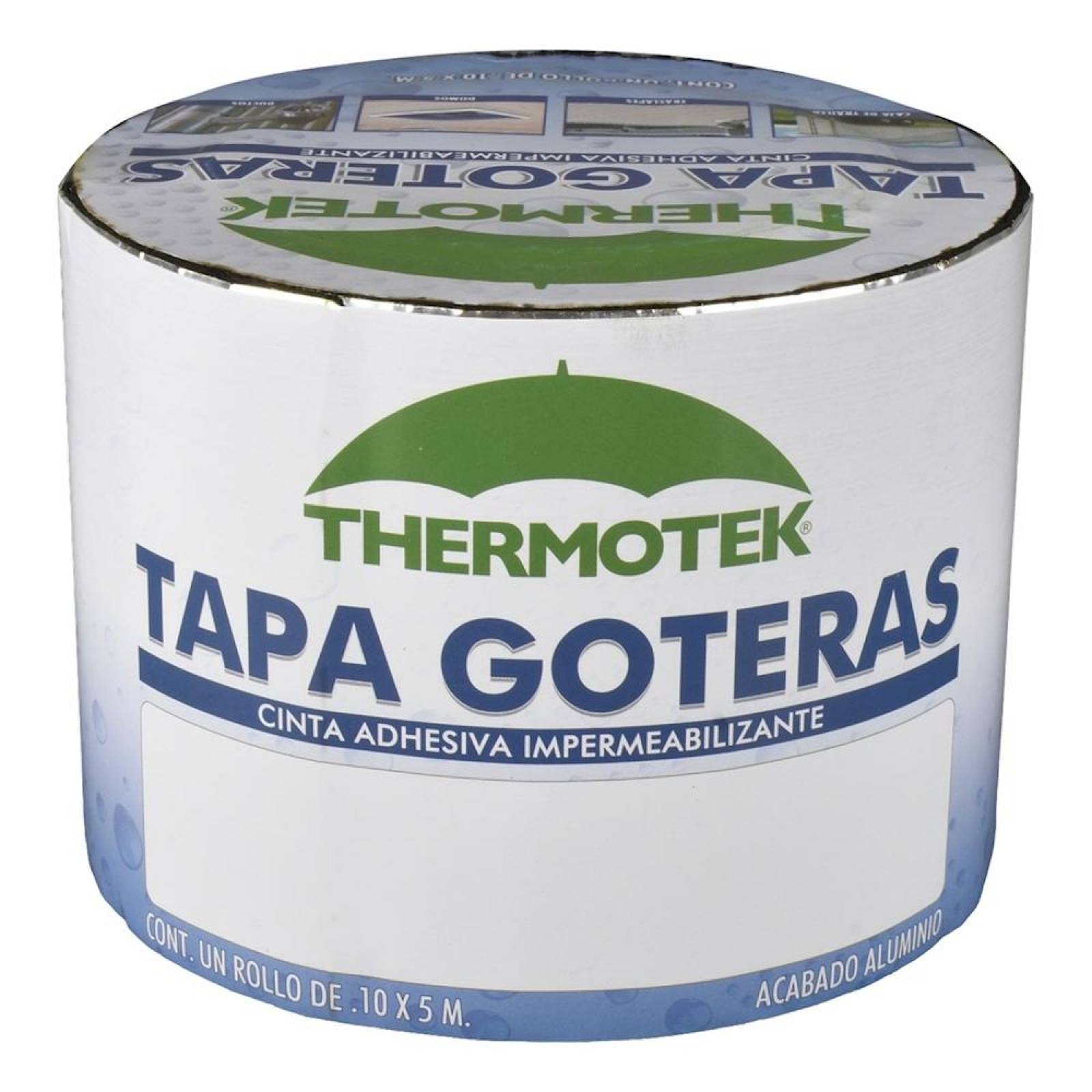 Cinta Adhesiva Thermotek Impermeabilizante Plata 0.10 X 5 M 