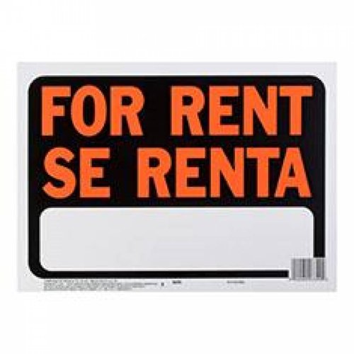Letrero De Plástico Para Pared For Rent/se Renta 21.5x30.6cm 
