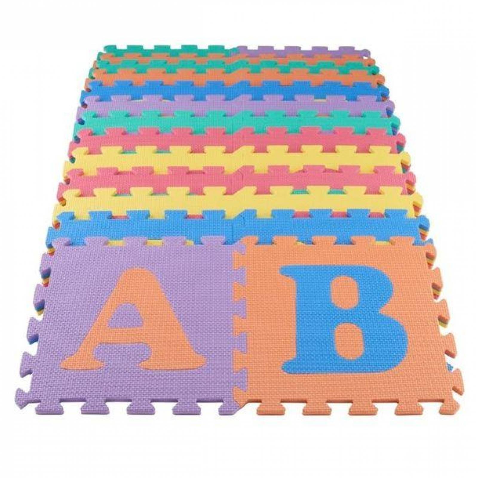 Tapete Alfabeto 26 Piezas Varios Colores 