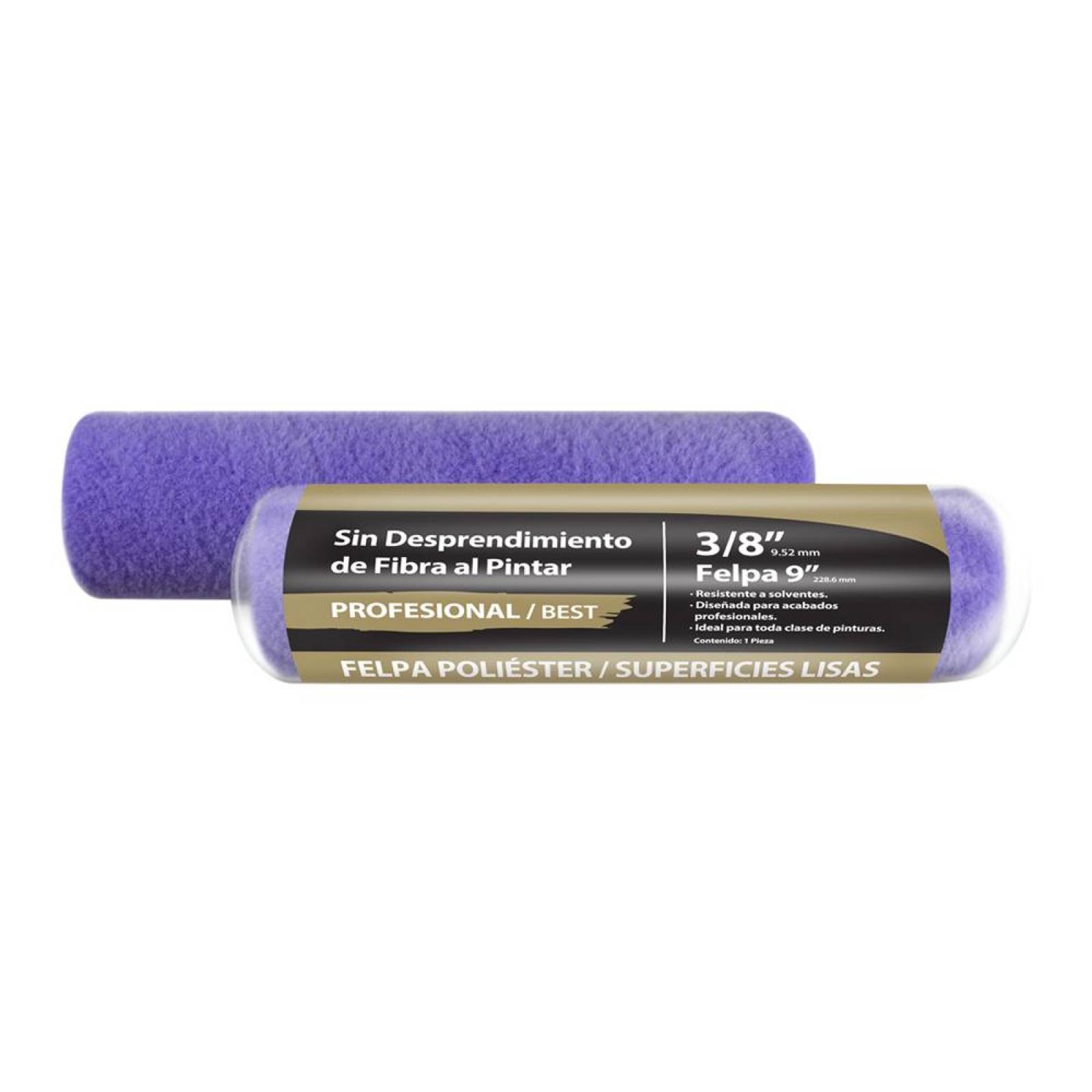 Rodillo Felpa Profesional 3/8 Pulgadas 
