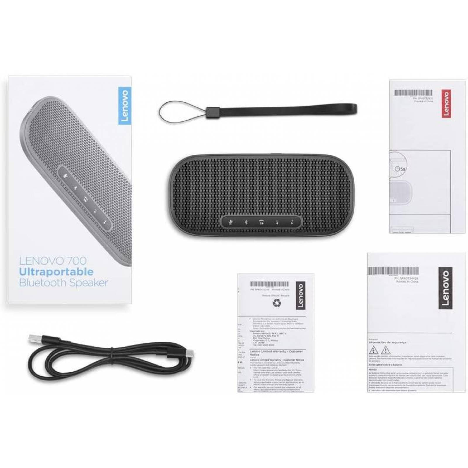 Bocina Portátil Lenovo Bluetooth USB-C GXD0T32973 