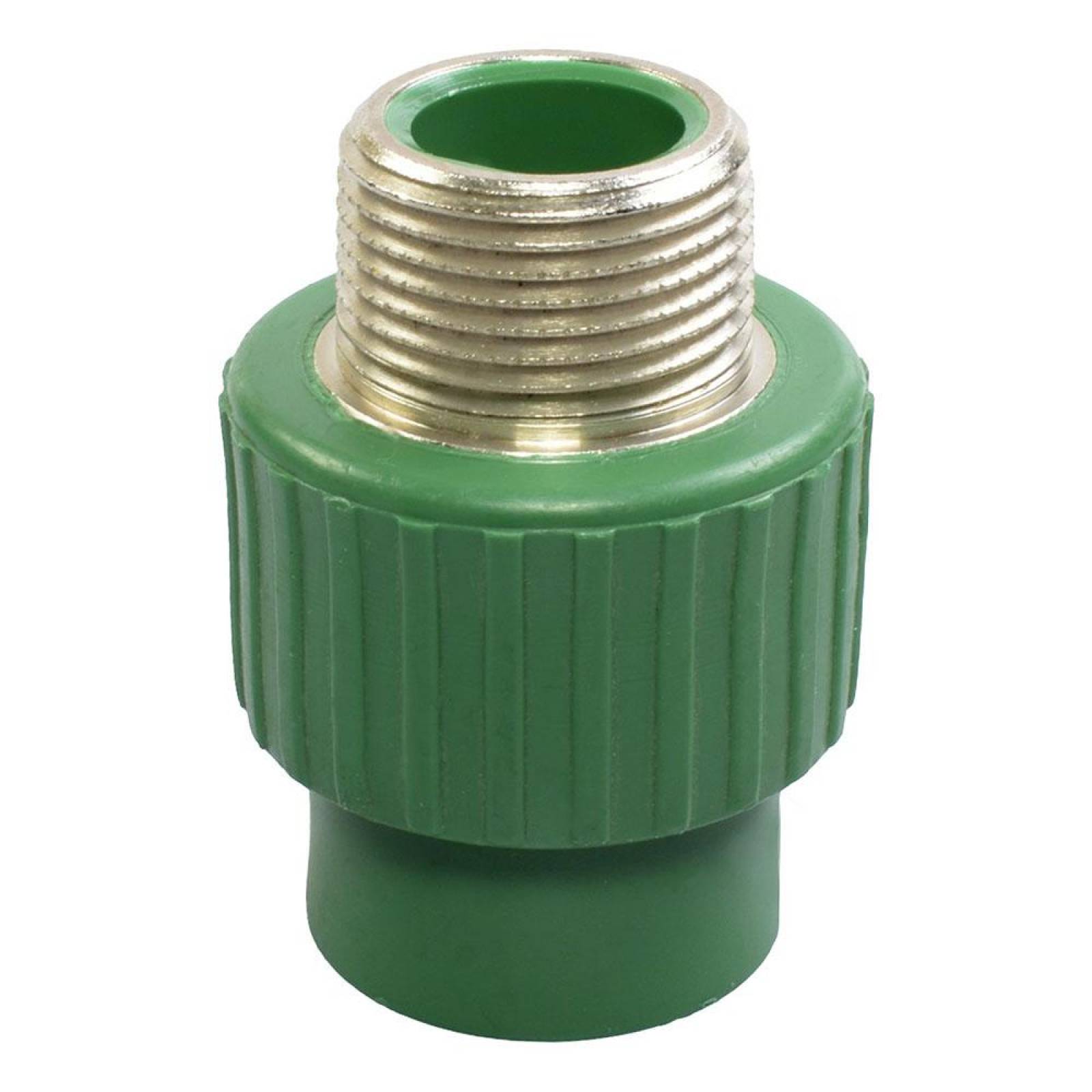 Conector Macho 3/4 De Pulgada Verde Tuboplus