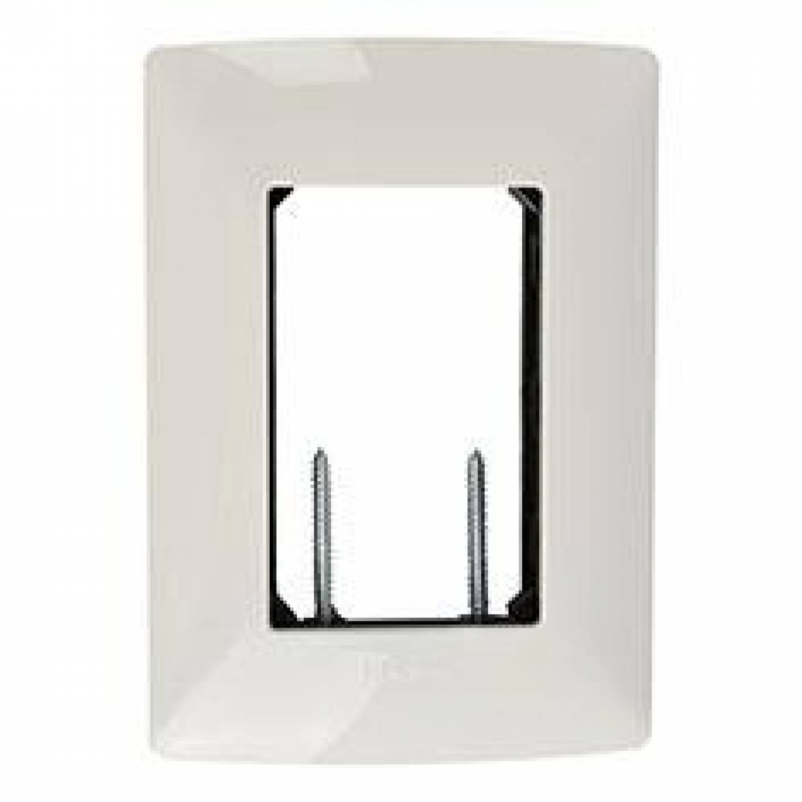 Placa De Resina Con Chasis 3 Módulos Blanco 