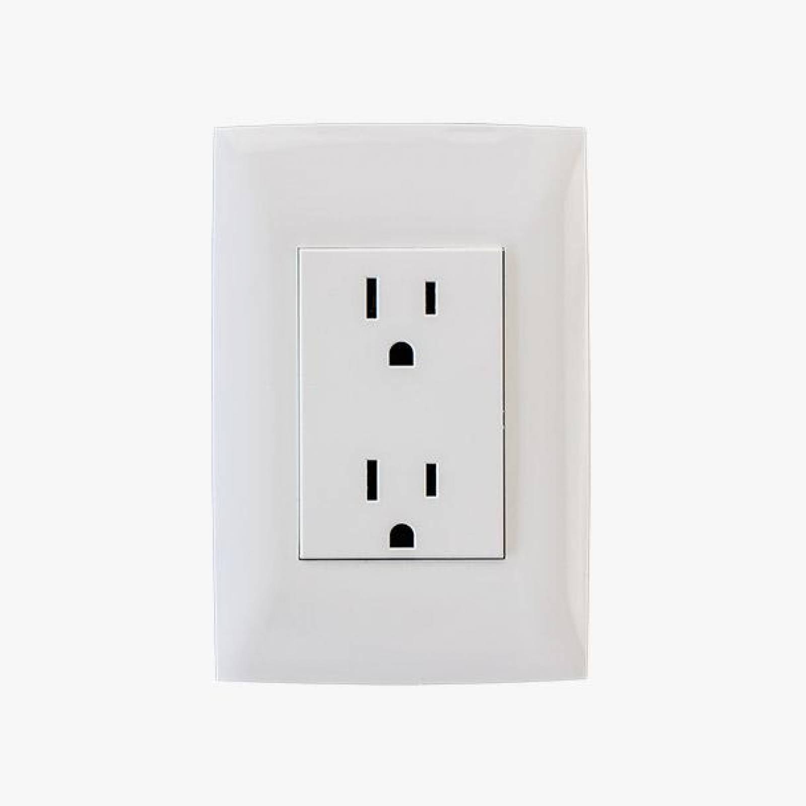 Receptaculo Dúplex Con Tierra Y Placa Blanco 