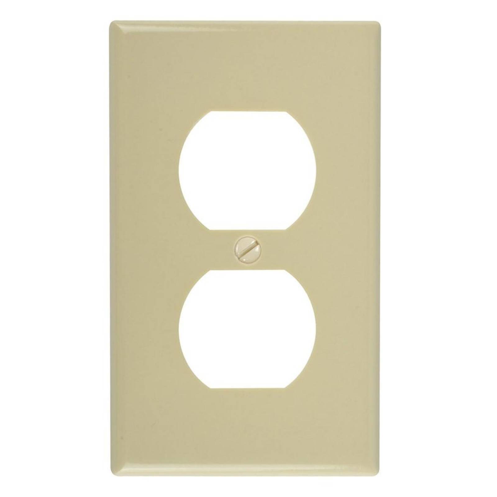 Placa De Contacto Duplex Marfil 