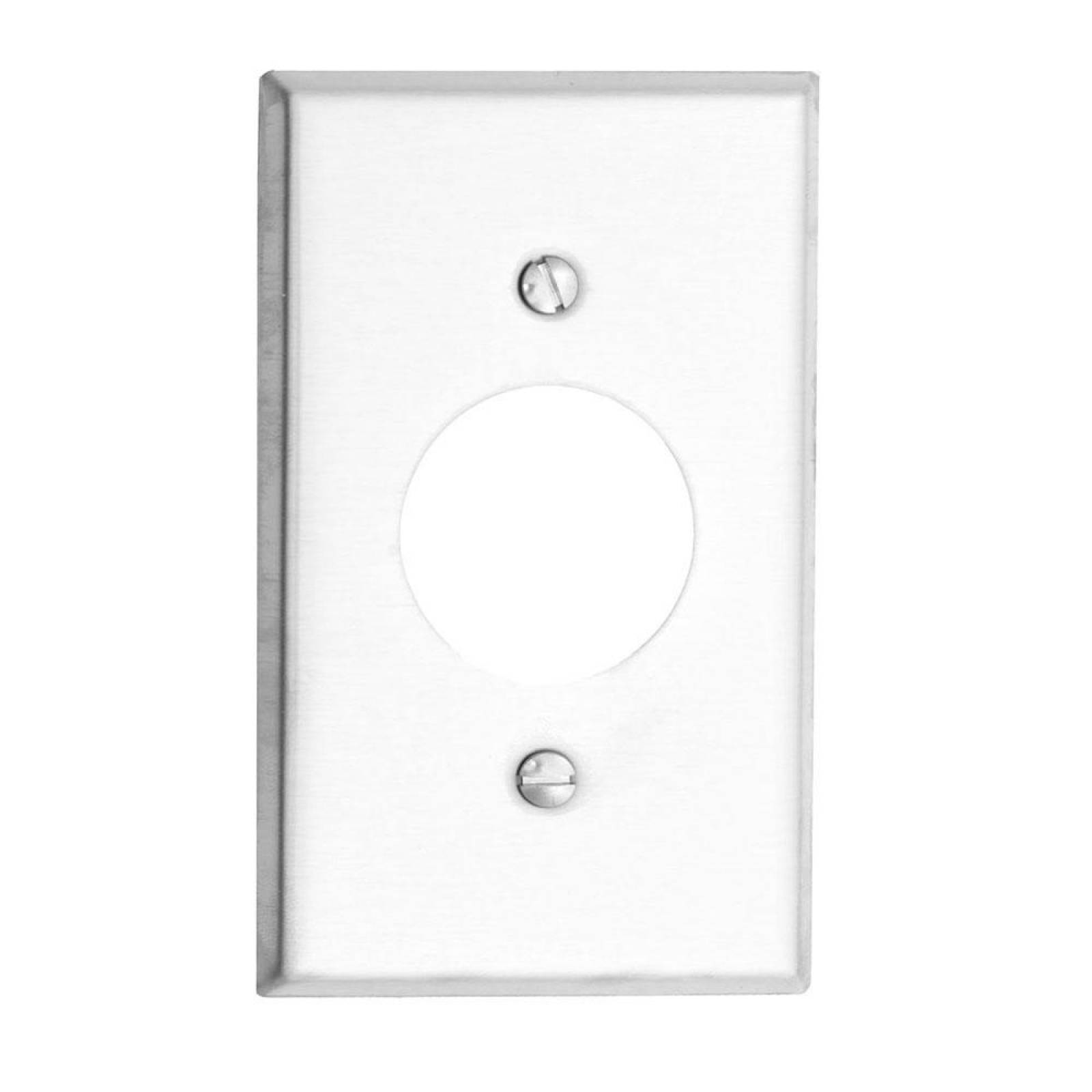 Placa Para Contacto Redondo Metal Plata 