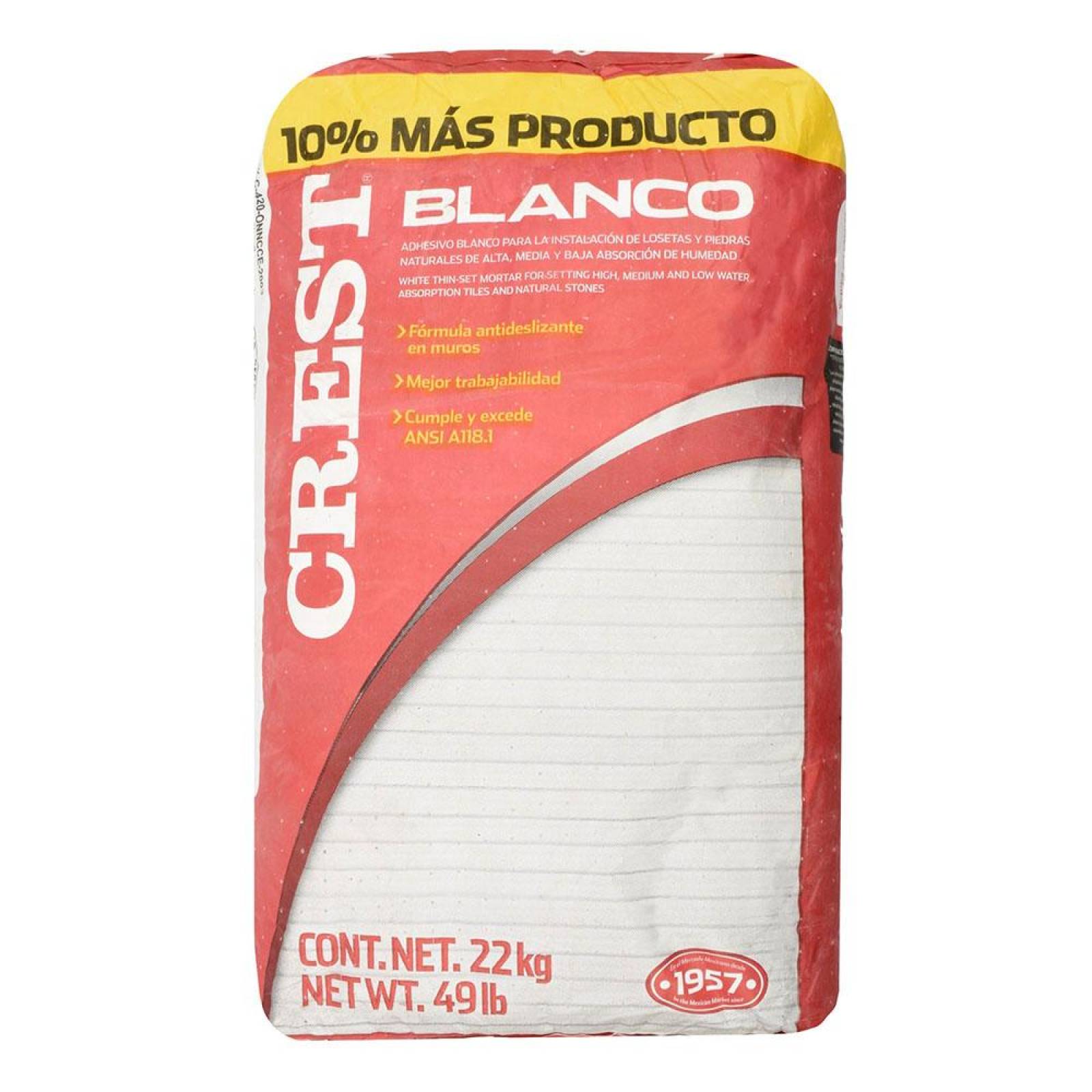 Adhesivo Crest Blanco 20 Kg 