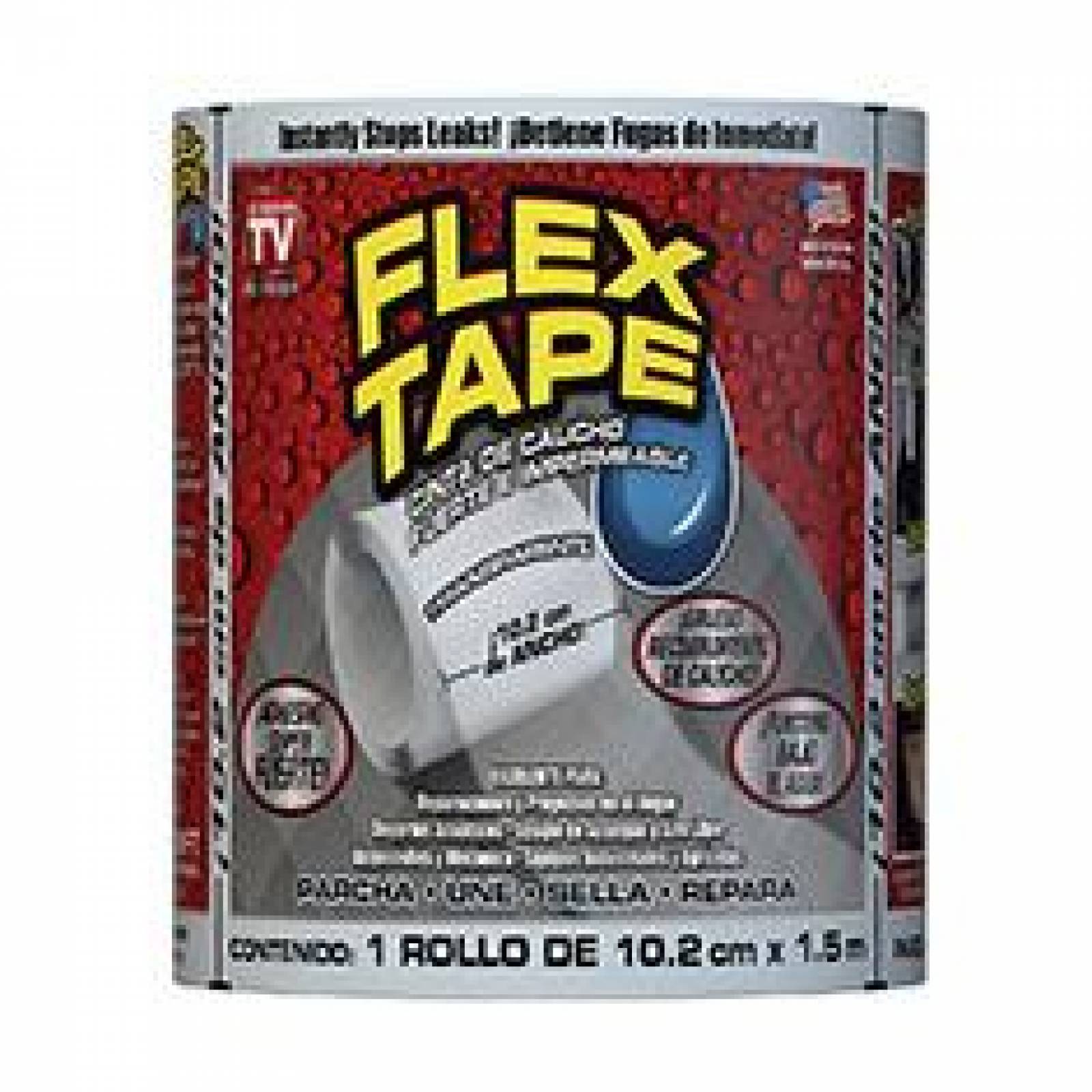 Cinta De Caucho 10.2 X 150 Cm Transparente Flex Tape 