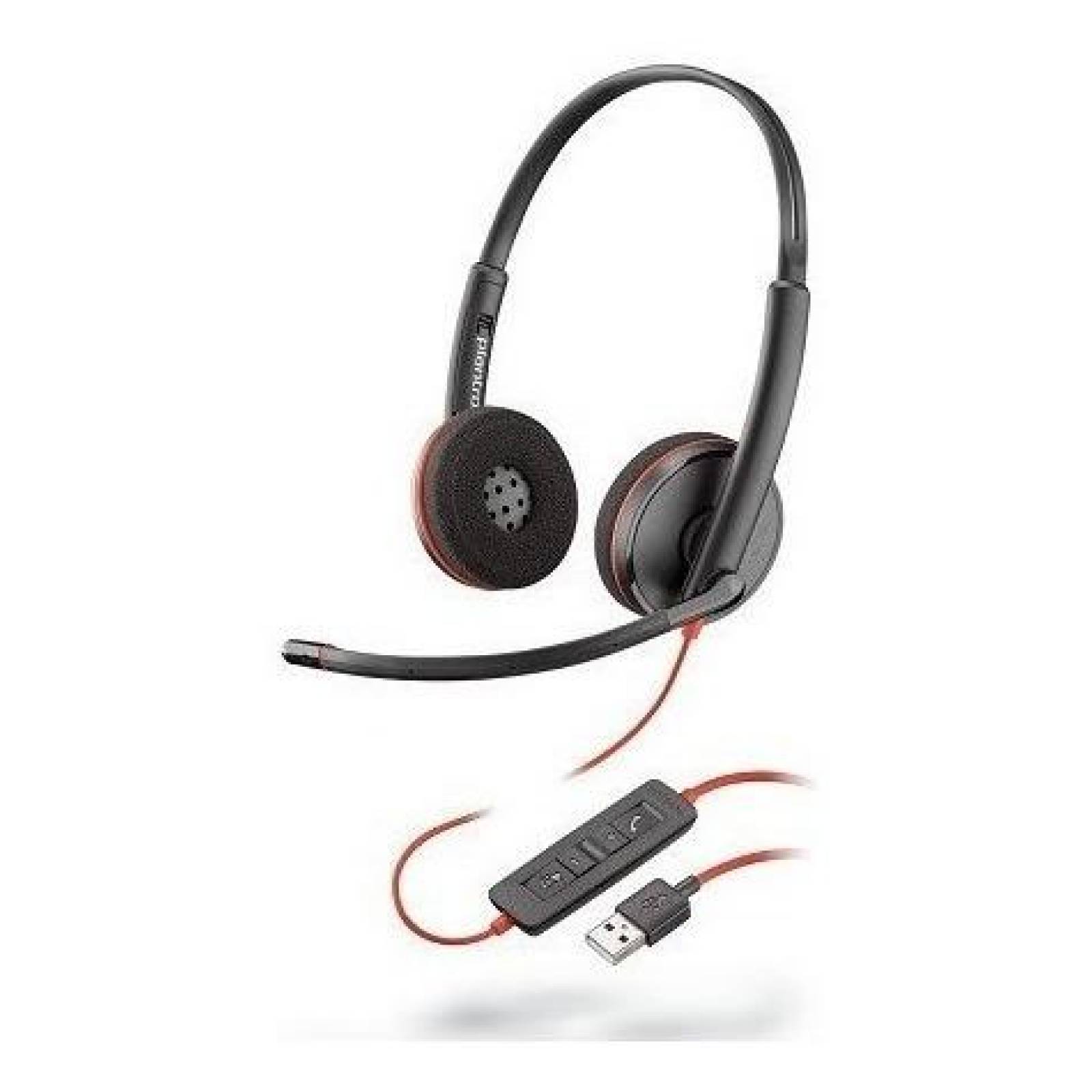 Diadema Plantronics Blackwire C3220/usb/para Pc/negra 