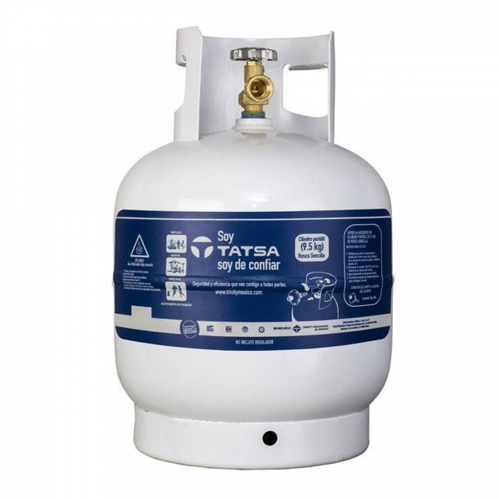 Tanque Gas 9.5 Kg Valv Sencilla Tatsa 