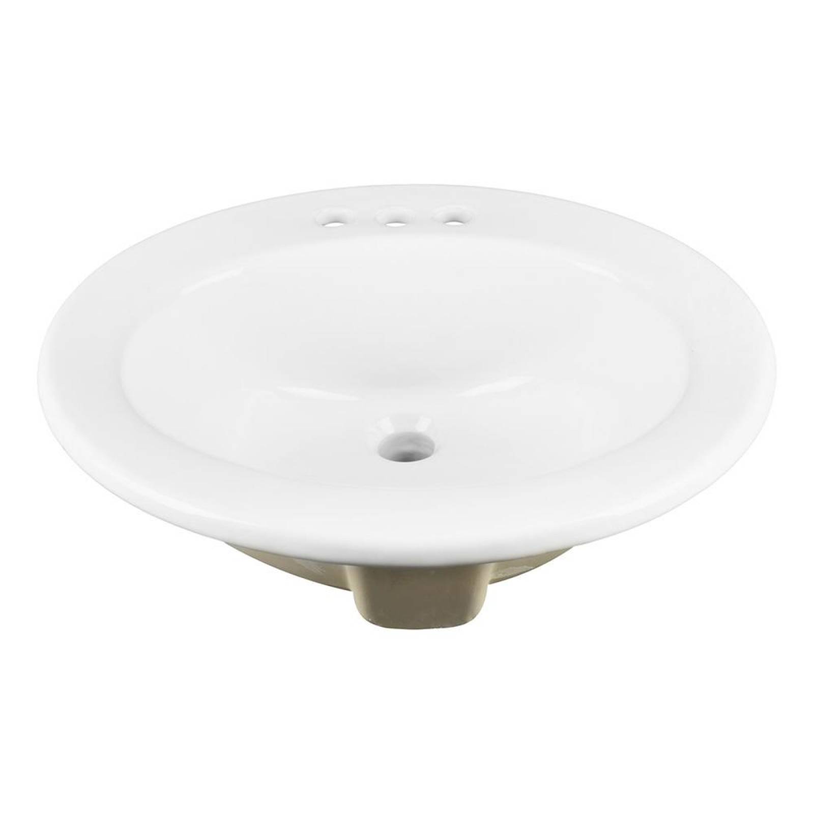 Lavabo Venus Empotrable Cerámico Circular Blanco De 48.9 Cm