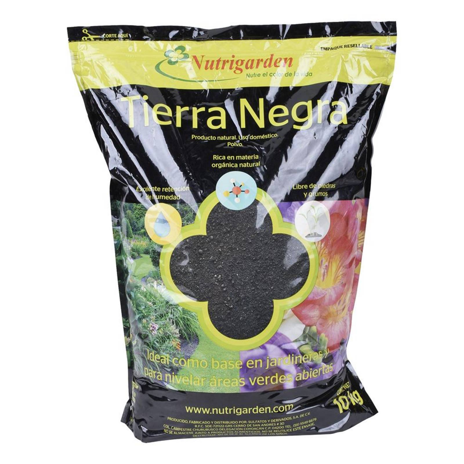 Tierra Negra De 10 Kg Nutrigarden 