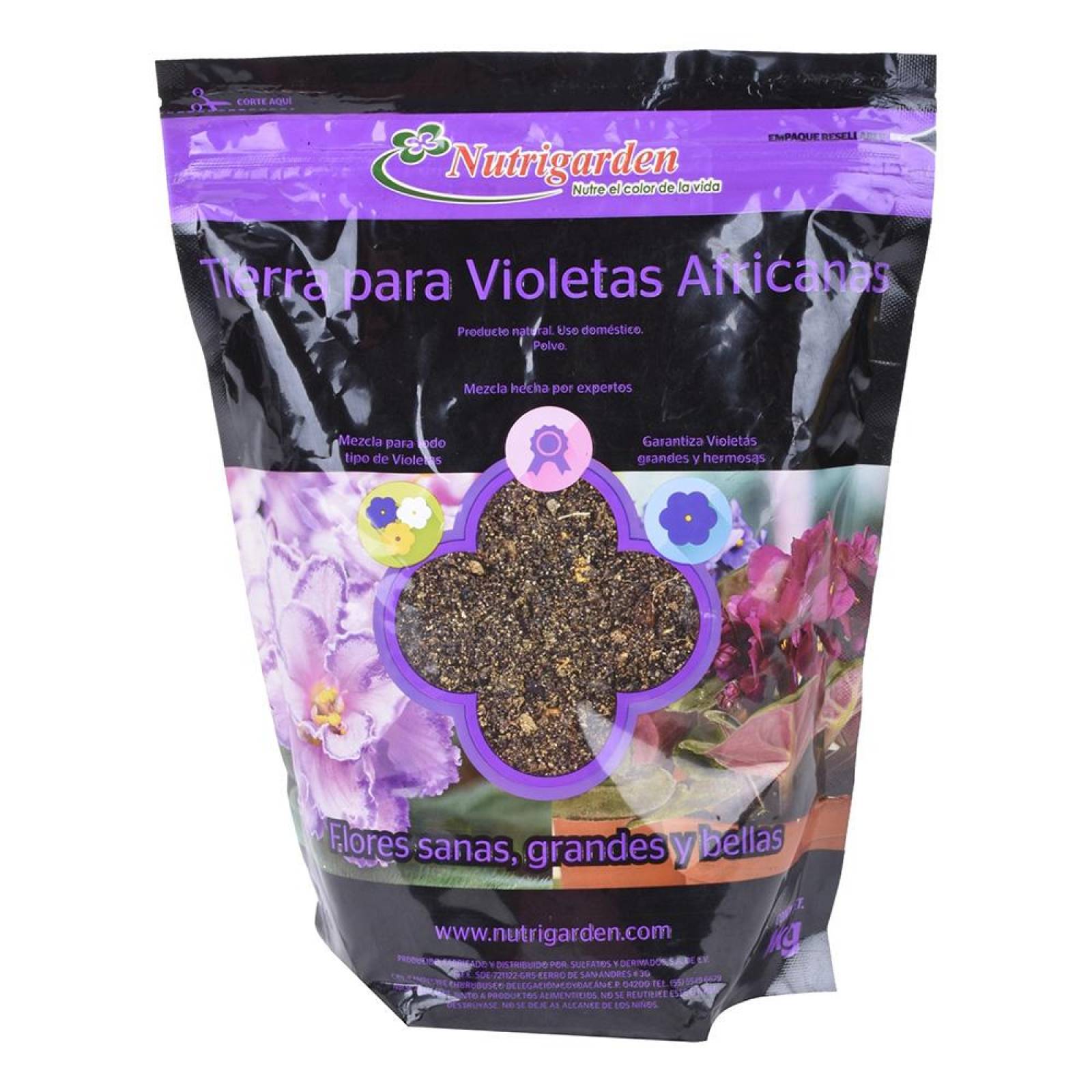 Tierra Para Violetas Africanas De 1 Kg Nutrigarden 