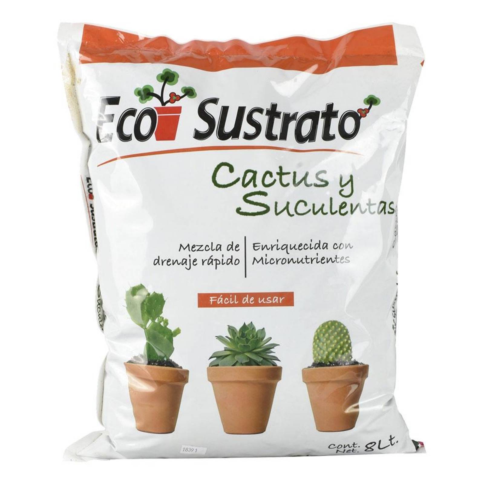 Sustrato Orgánico P Cactus Y Suculentas 8l Café Eco Sustrato 