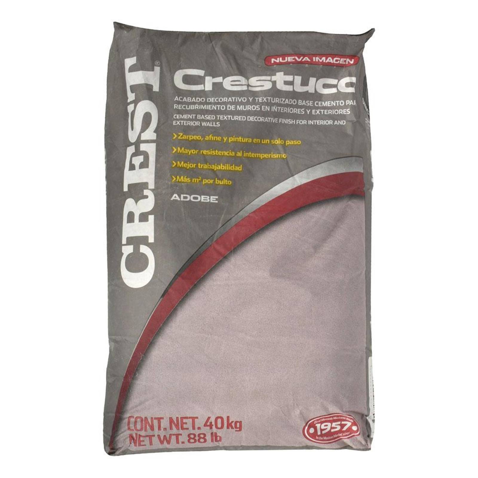 Recubrimiento Crestuco Naranja Adobe De 40 Kg 