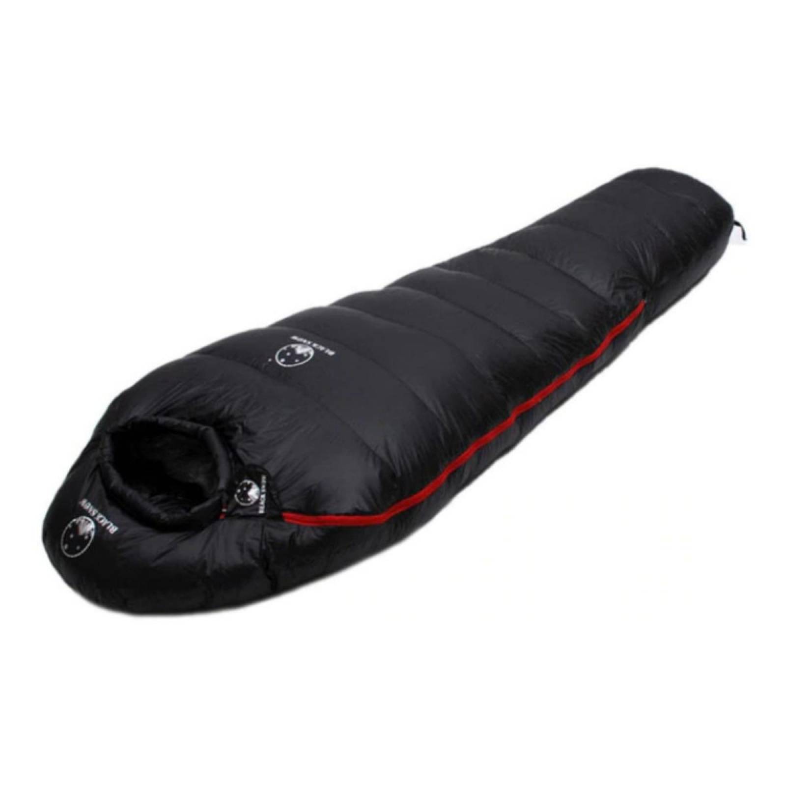 Sleeping Bag Black Snow 700g Bolsa Dormir -5c Relleno Pluma De Ganso Temperaturas Frias Campismo Ex Negro