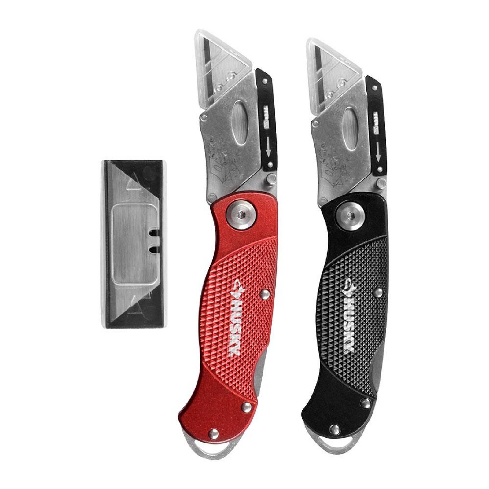 Navajas Plegables Multiusos Husky 2 Piezas 