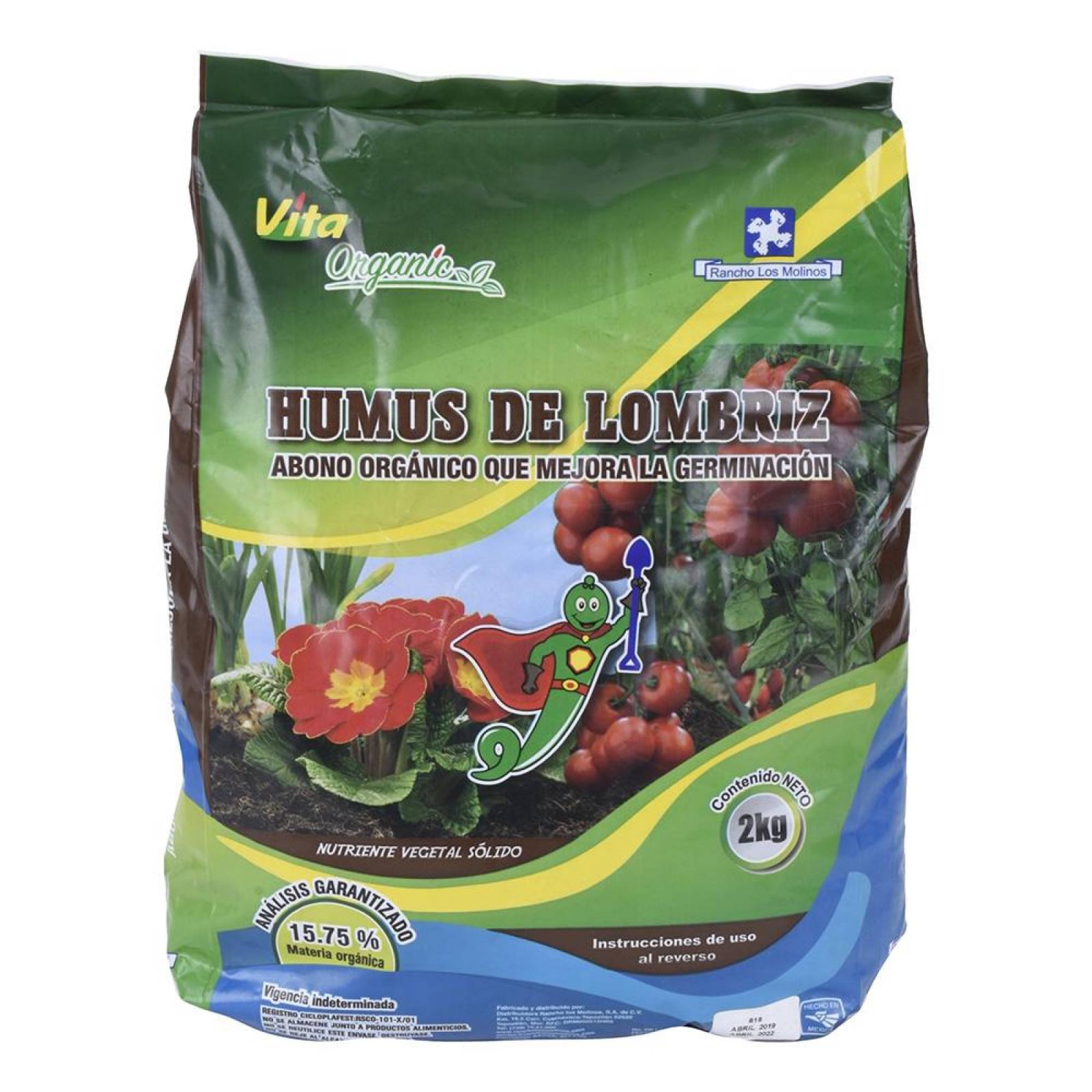 Abono Humus De Lombriz 2 Kg 
