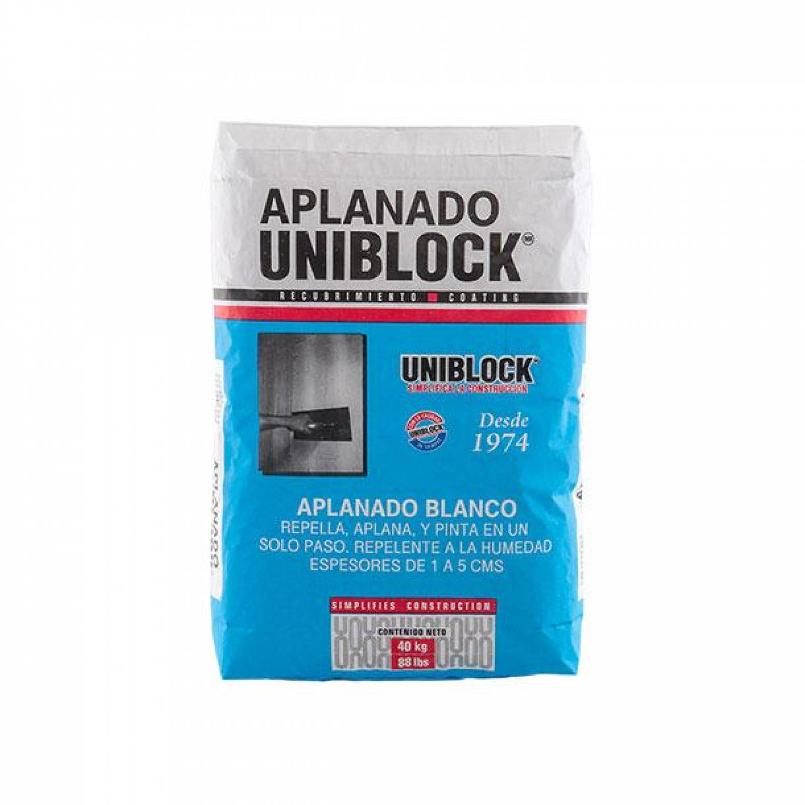 Aplanado Uniblock Blanco 40 Kg 