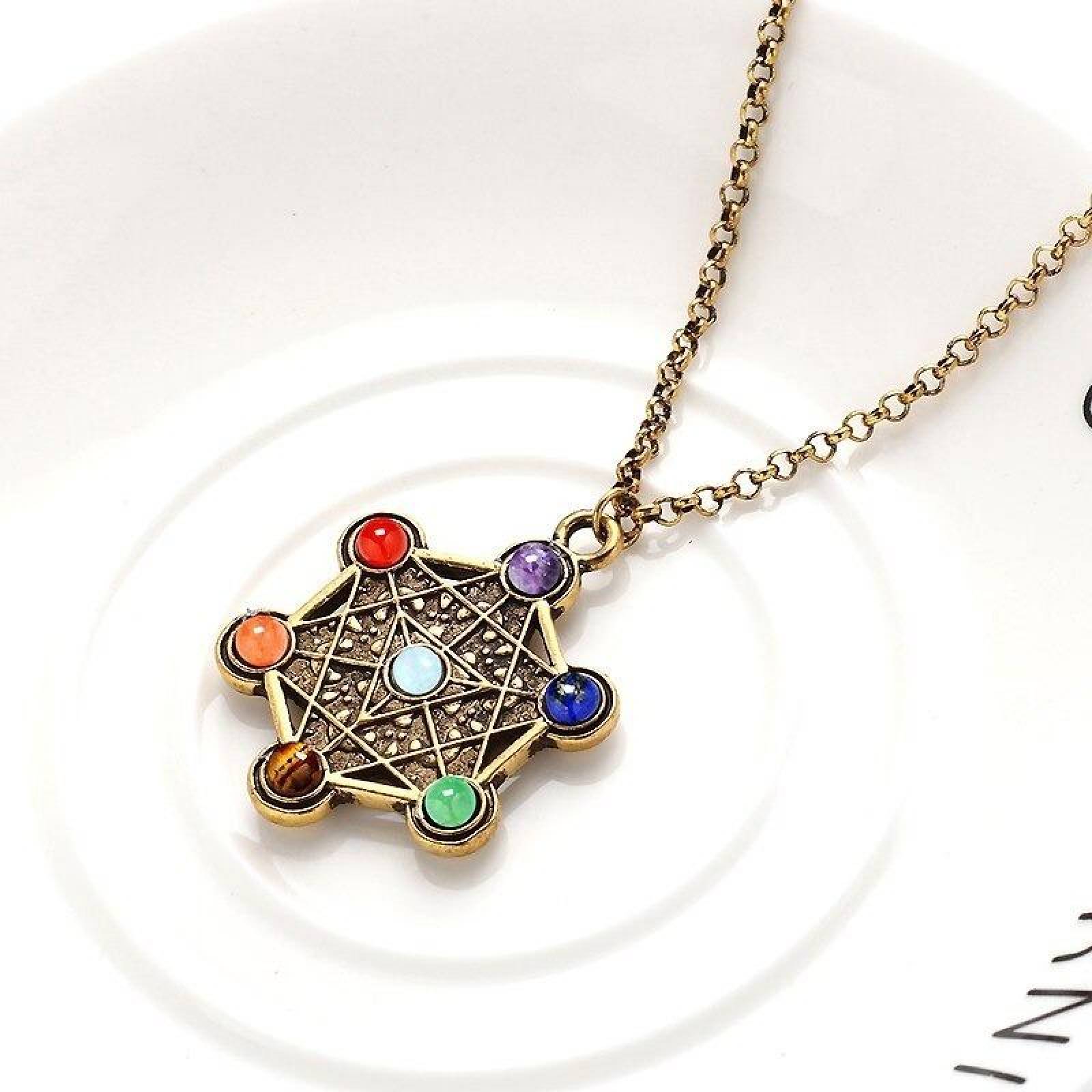 Collar Energético Con Dije 7 Chakras J-029 MODELO 8