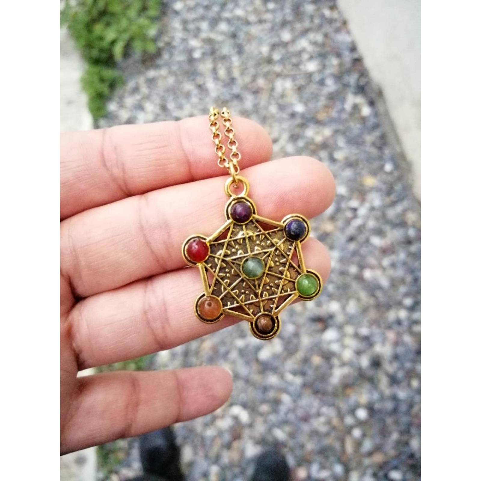 Collar Energético Con Dije 7 Chakras J-029 MODELO 8