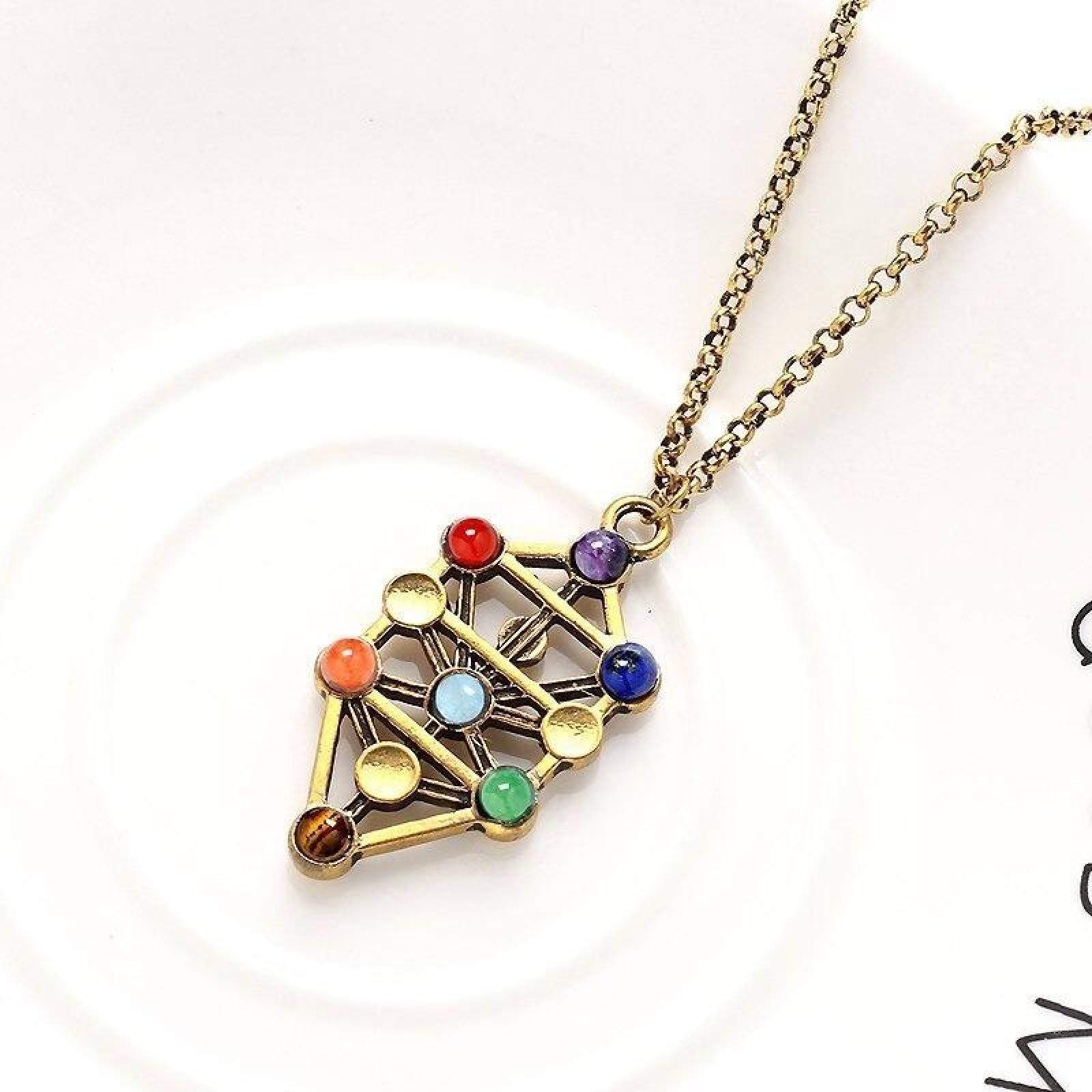 Collar Energético Con Dije 7 Chakras J-029 MODELO 12