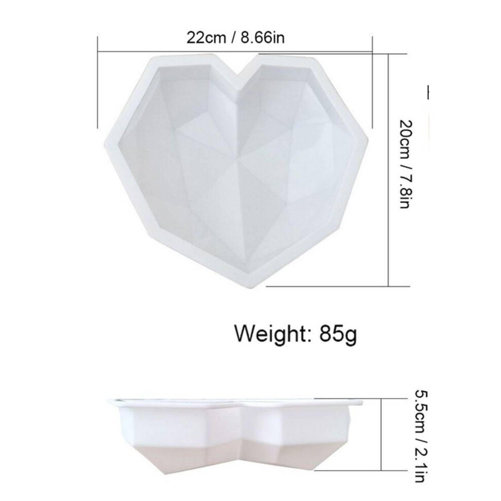 Molde silicona grande de corazón para chocolate V-242 