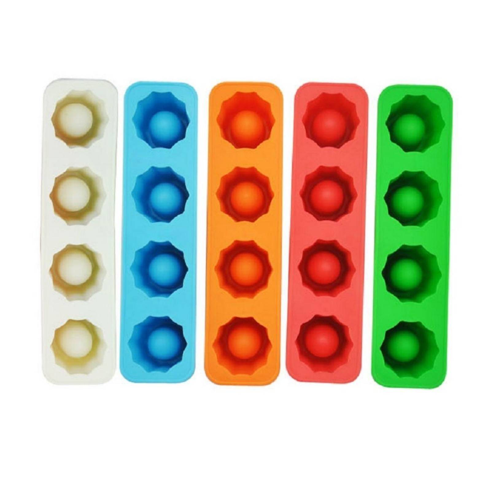 Molde 3D mini vaso de hielo bebidas frías silicón V-237 Multicolor