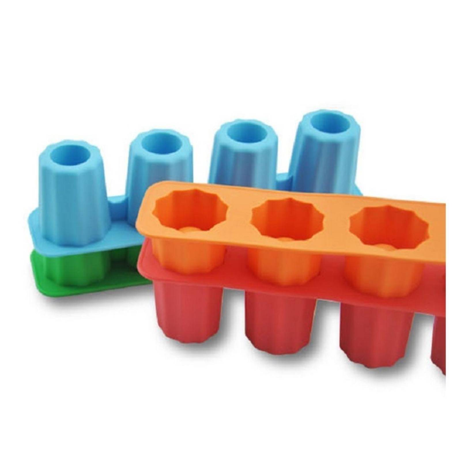 Molde 3D mini vaso de hielo bebidas frías silicón V-237 Multicolor
